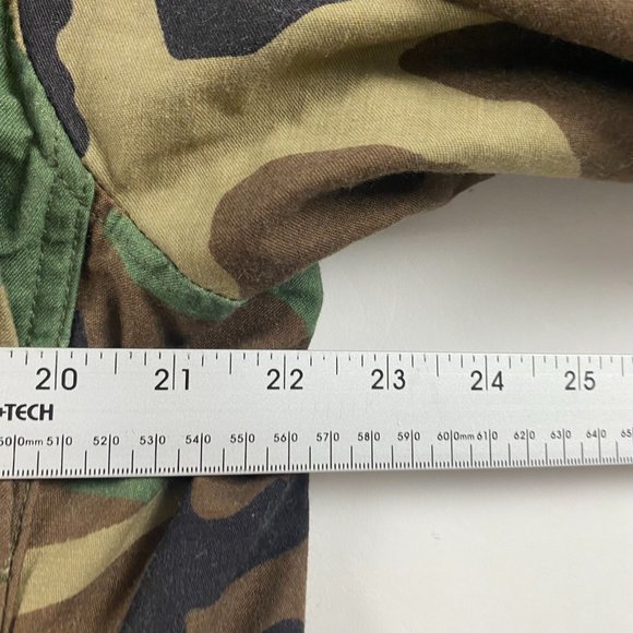 US Army Coat Cold Weather Camouflage Jacket Mens Medium M65 Military Hood - Picture 13 of 14